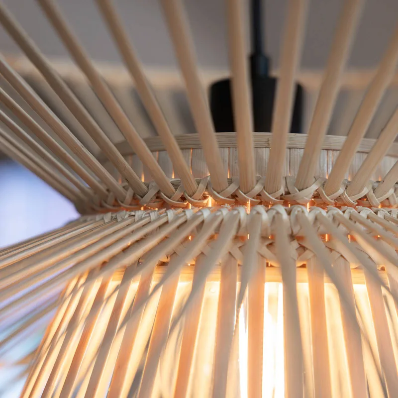 Hanglamp Duplici, naturel, bamboe, Ø 57 cm, E27 fra Markslöjd i Natur – produktbillede 3 af 3