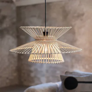 Hanglamp Duplici, naturel, bamboe, Ø 57 cm, E27 fra Markslöjd i Natur – produktbillede 1 af 3