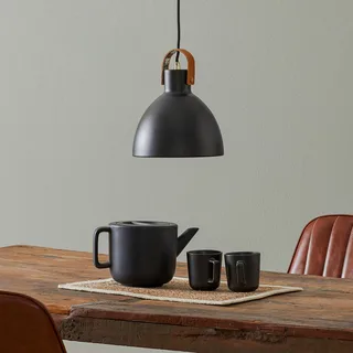 Hanglamp Eagle, zwart, Ø 22 cm, metaal de Markslöjd en Blanc, Marron – photo produit 2 sur 5