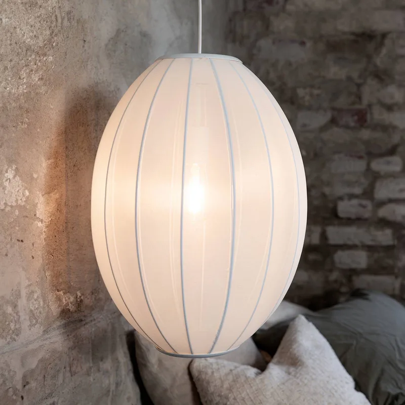 Pendelleuchte Florence, Ø 40 cm, Nylon von Markslöjd in Weiß – Produktfoto 1 von 3