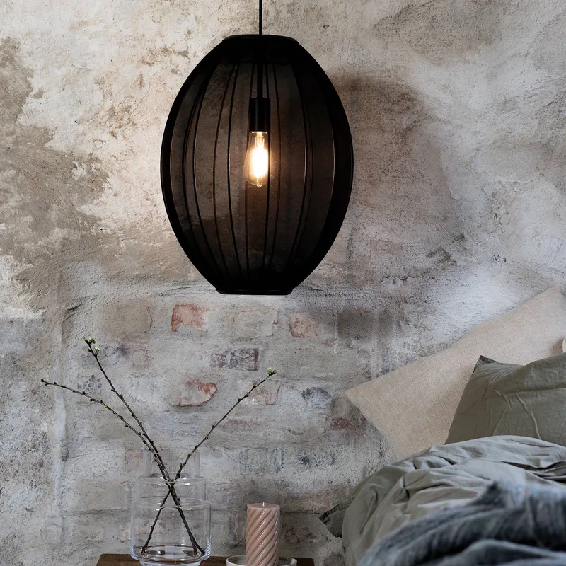Pendelleuchte Florence, Ø 40 cm, Nylon von Markslöjd in Schwarz – Produktfoto 3 von 3