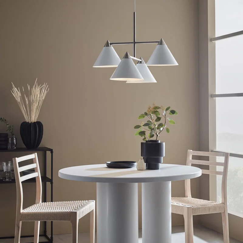 Hanglamp Klint van metaal 4-lamps van Markslöjd in Wit – productfoto 1 van 2