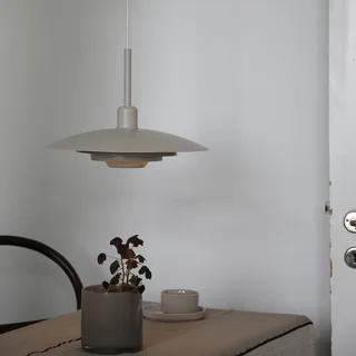 hanglamp Piny, Ø 35 cm, metaal, E27 de Markslöjd en Beige – photo produit 2 sur 3