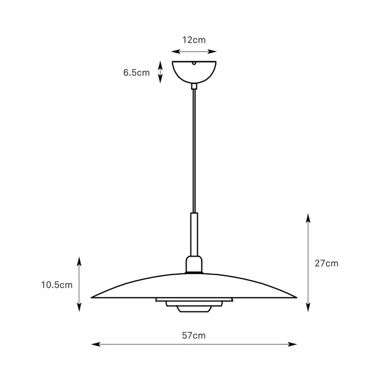 hanglamp Piny, Ø 57 cm, metaal, E27 de Markslöjd en Blanc – photo produit 2 sur 4