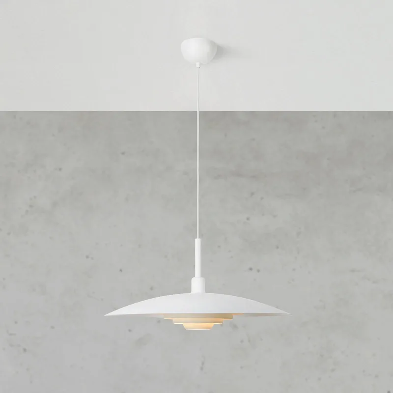 hanglamp Piny, Ø 57 cm, metaal, E27 de Markslöjd en Blanc – photo produit 3 sur 4