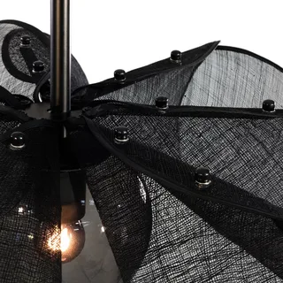 Suspension Styrka, Ø 63 cm, noir et gris fumée, fibre de bananier de Markslöjd en Noir, Rookgrijs – photo produit 3 sur 5