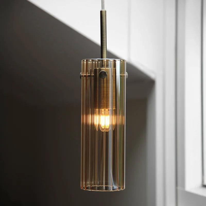 Hanglamp Tibia, stekker, amber/messingkleurig Ø 7 cm by Markslöjd in Amber, Brass – product photo 1 of 3