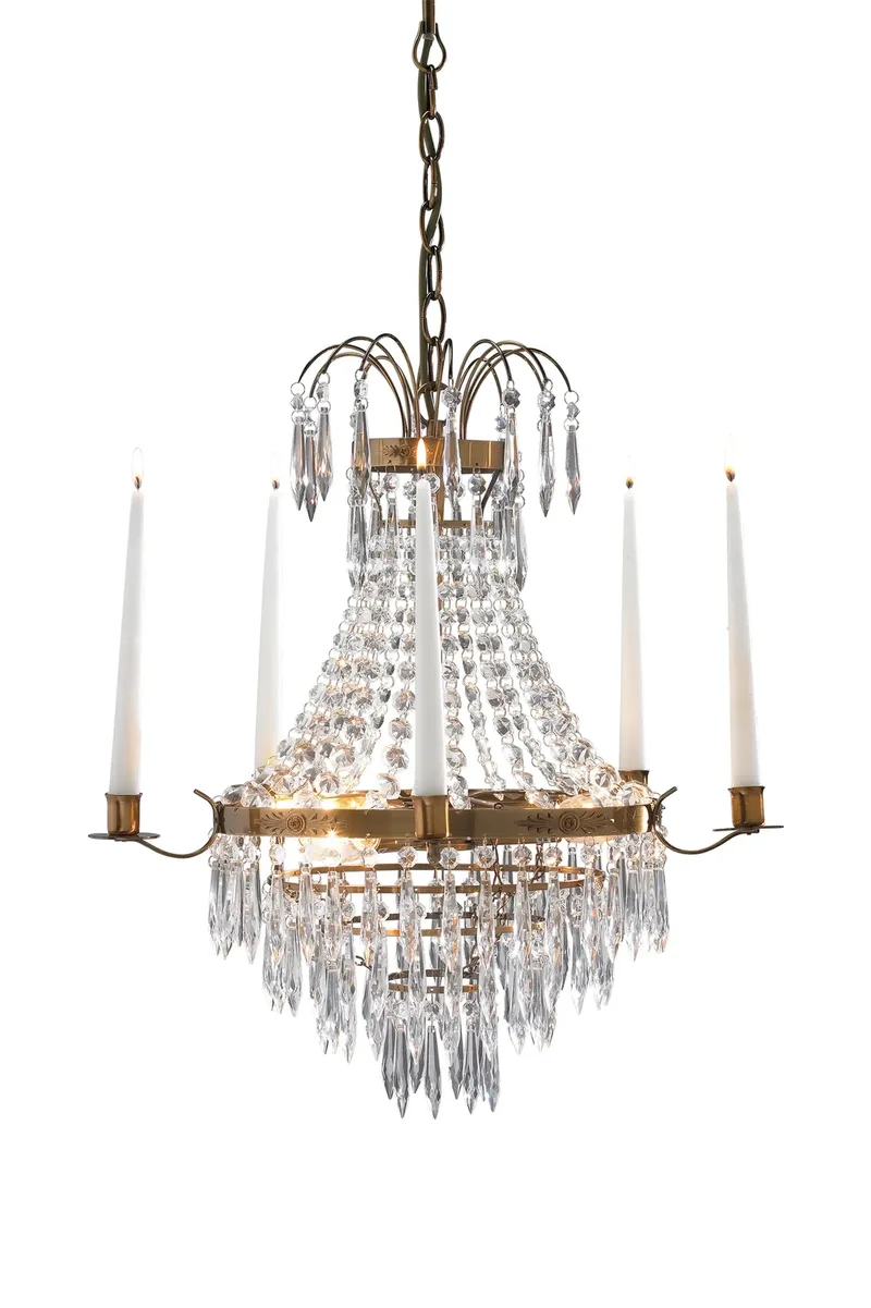 Krageholm Kristall Kronleuchter Antik 50 cm de Markslöjd – photo produit