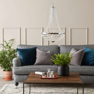 Kroonluchter Gränsö voor de badkamer, Ø 30 cm de Markslöjd en Chrome, Transparent – photo produit 2 sur 3