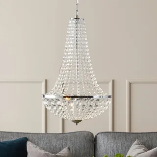 Kroonluchter Gränsö voor de badkamer, Ø 30 cm de Markslöjd en Chrome, Transparent – photo produit 1 sur 3