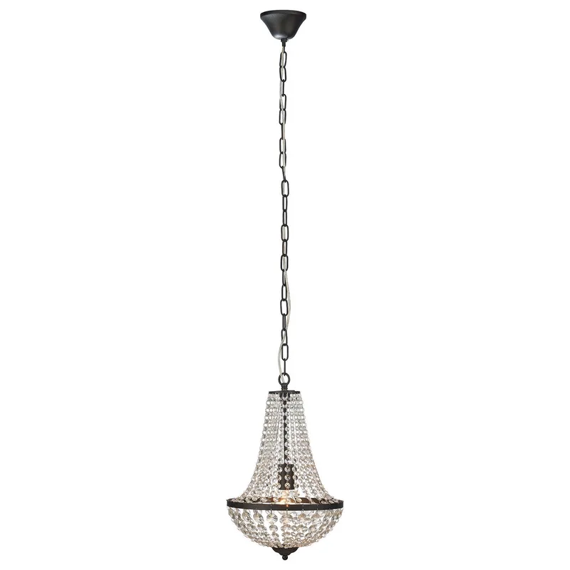 Gränsö 1 Lustre Sandy Black de Markslöjd en Noir, Transparent – photo produit 2 sur 2