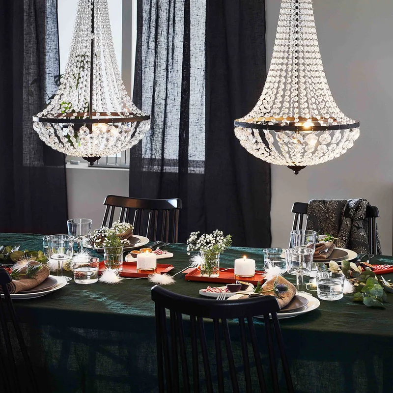 GRÄNSÖ lustre noir 40 cm de Markslöjd en Noir, Transparent – photo produit 3 sur 4