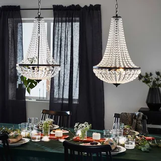 GRÄNSÖ lustre noir 40 cm de Markslöjd en Noir, Transparent – photo produit 2 sur 4