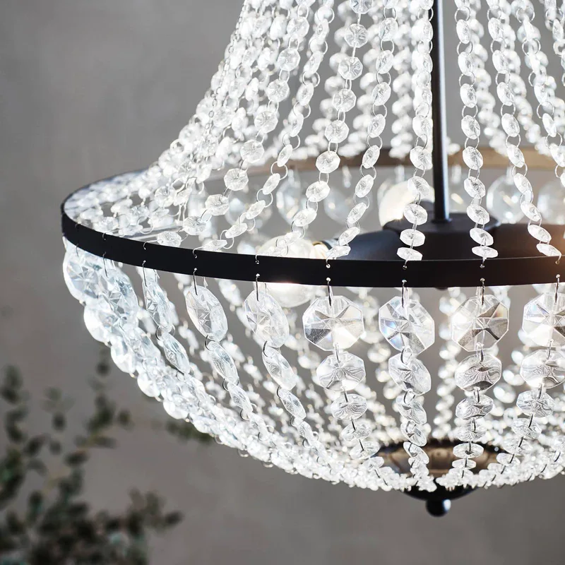 GRÄNSÖ lustre noir 50 cm de Markslöjd en Noir, Transparent – photo produit 2 sur 5