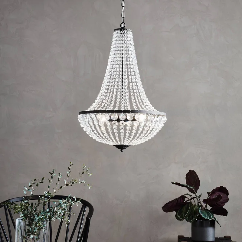 GRÄNSÖ lustre noir 50 cm de Markslöjd en Noir, Transparent – photo produit 5 sur 5