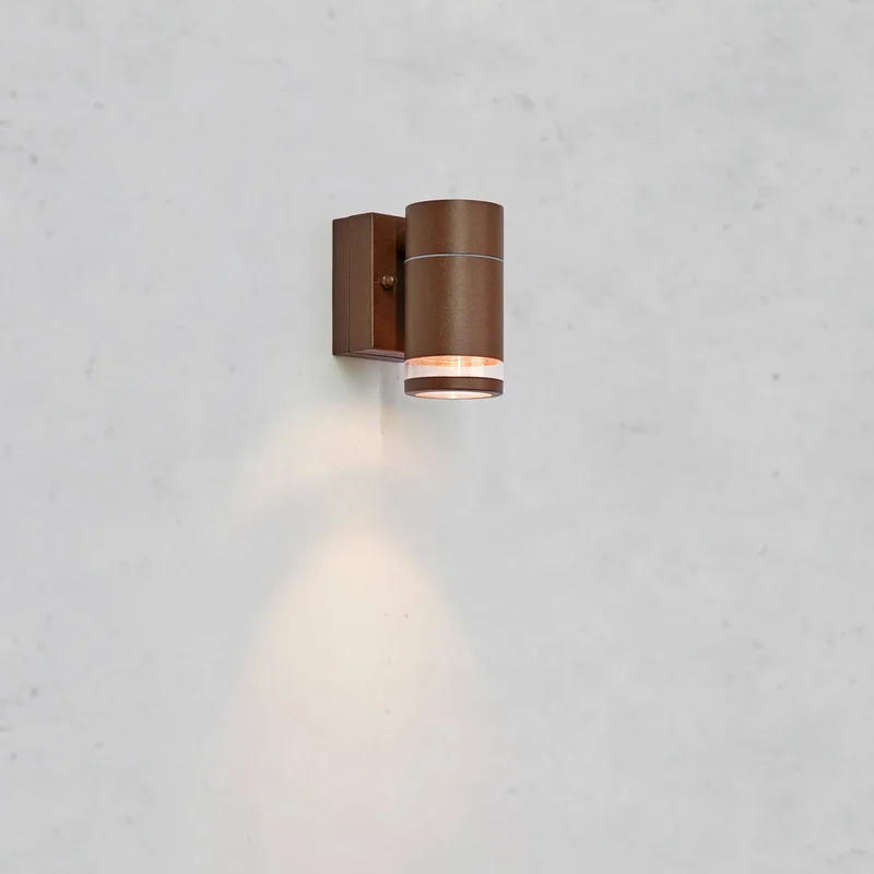 LED buiten wandlamp Luno, 1-lamp, IP65, dimbaar. de Markslöjd en Marron – photo produit