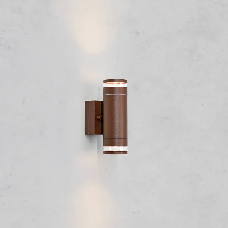 LED buiten wandlamp Luno, 2-lamps, IP65, dimbaar. by Markslöjd in Brown – product photo