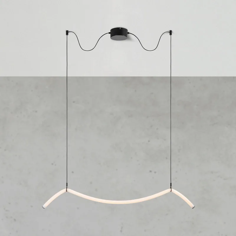 LED hanglamp Melt, zwart/wit, 112 cm lang by Markslöjd in White, Black – product photo 3 of 3