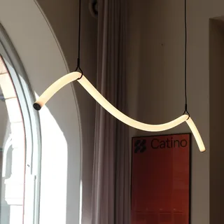 LED hanglamp Melt, zwart/wit, 112 cm lang by Markslöjd in White, Black – product photo 2 of 3