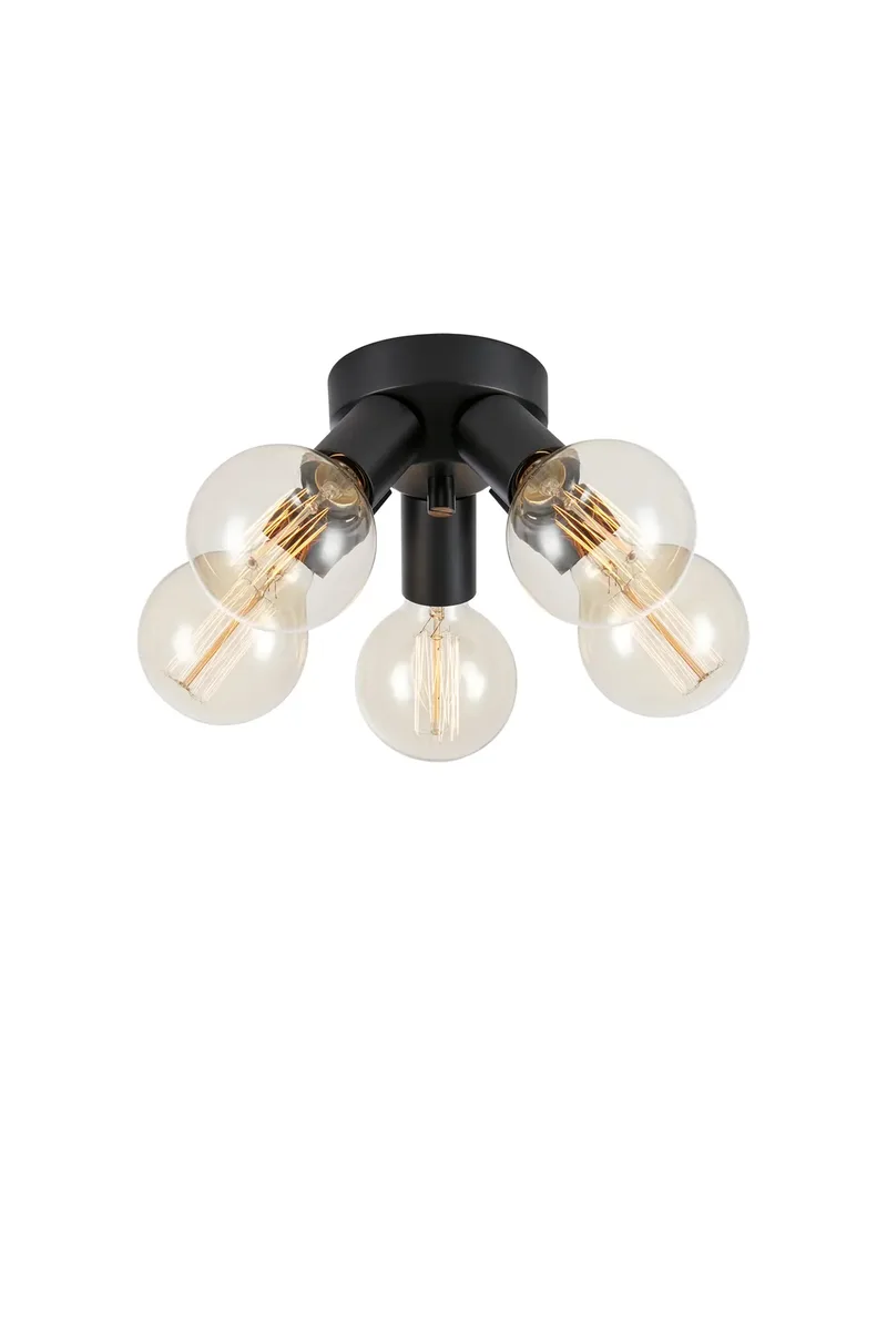 Mazzo Deckenlampe Schwarz 5 Lampen von Markslöjd – Produktfoto
