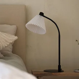 Mira tafellamp, zwart/wit, ijzer/stof, hoogte 59 cm de Markslöjd en Noir, Blanc – photo produit 5 sur 5
