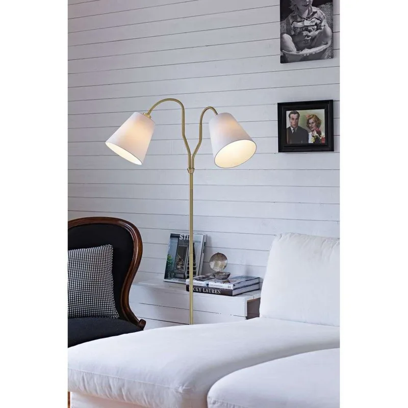 Modena 2 Vloerlamp Geel Koper/Wit van Markslöjd – productfoto