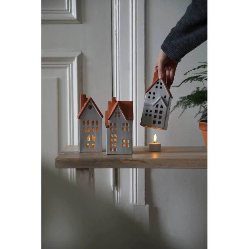 Molton Decoration Taffellamp 3 pcs. White/Brown de Markslöjd – photo produit