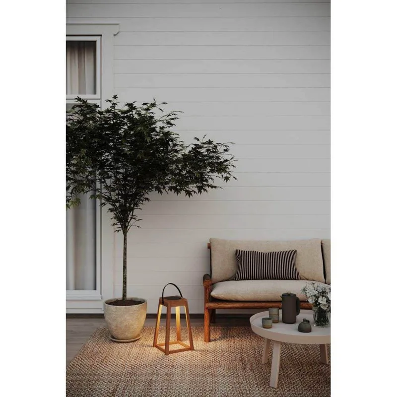 Nordic Solar-buitenlamp, IP44, eikenhout de Markslöjd – photo produit