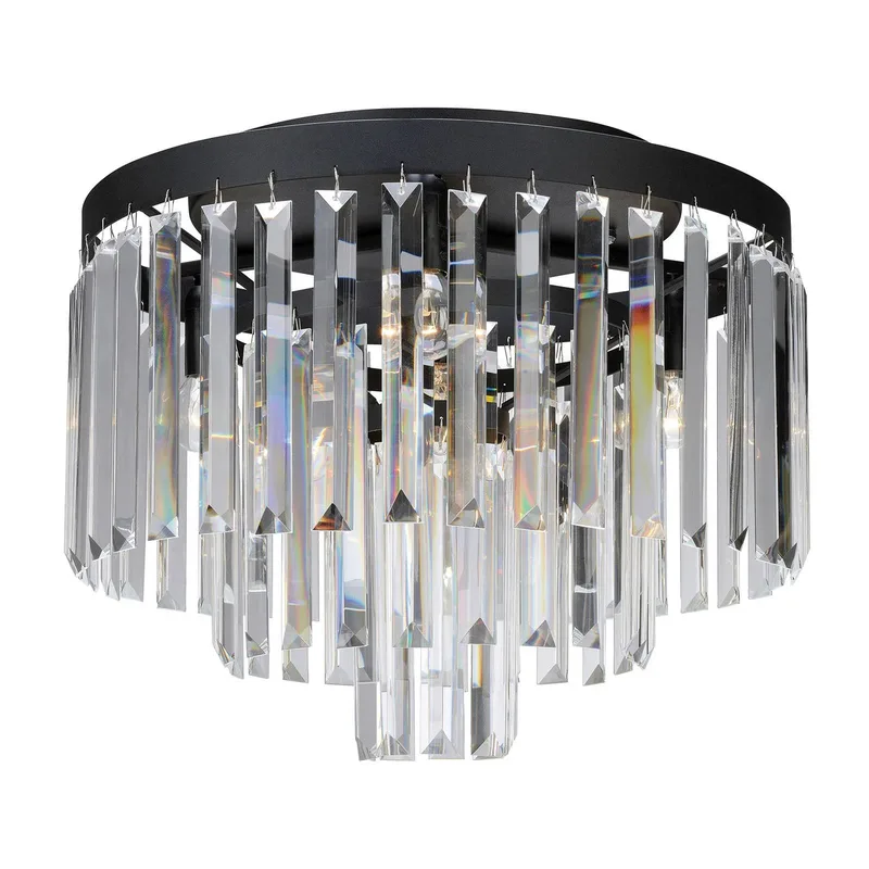 Plafondlamp Ventimiglia, Ø 42 cm van Markslöjd in Zwart, Helder – productfoto