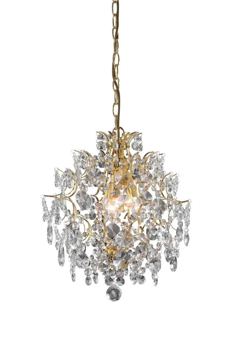 Rosendal Kristall Kronleuchter Gold 40 cm by Markslöjd – product photo