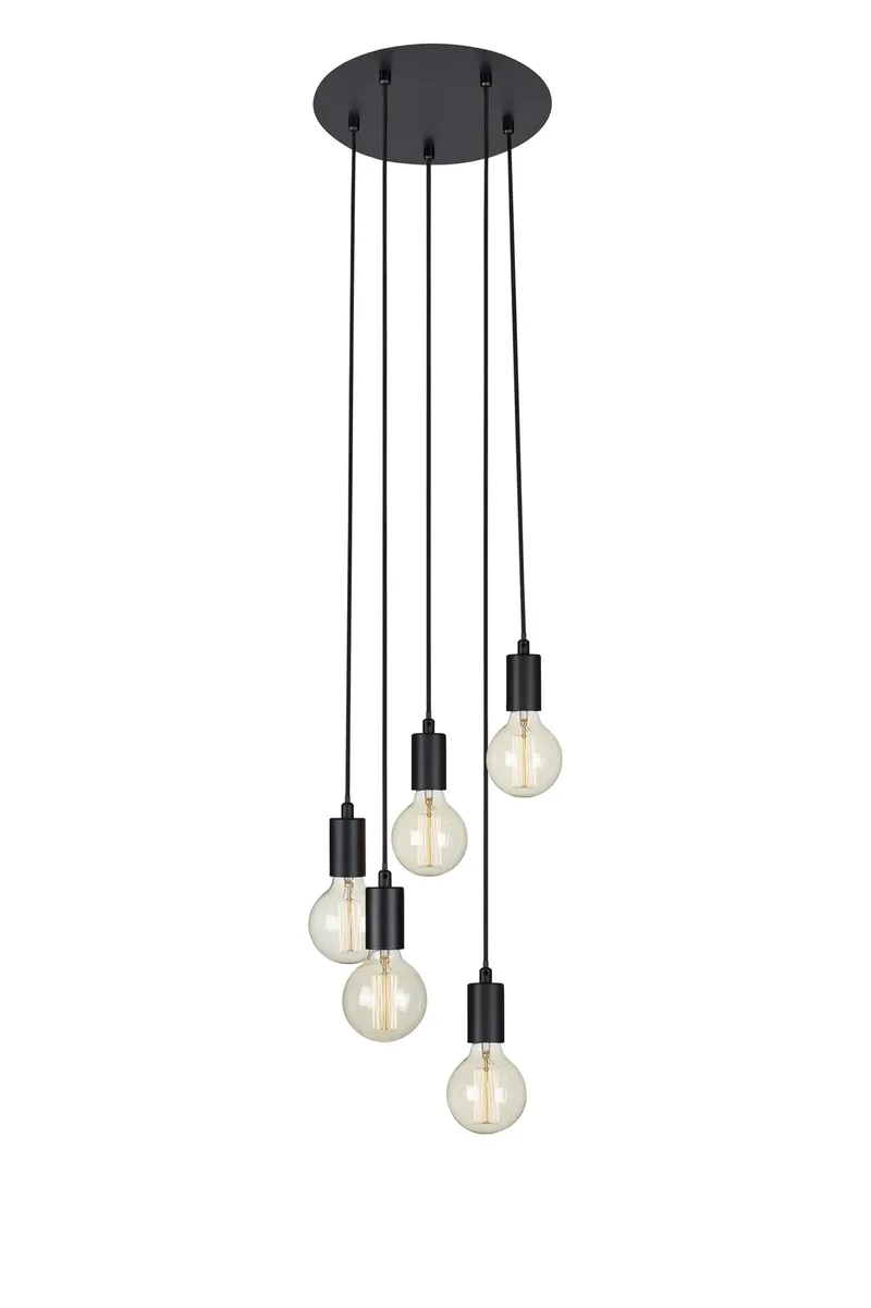 Sky Deckenlampe Schwarz Runde 5 Lampen de Markslöjd – photo produit
