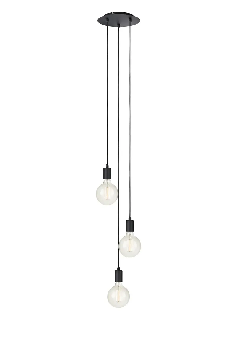 Petite suspension 3 lampes ampoule nue Sky de Markslöjd – photo produit