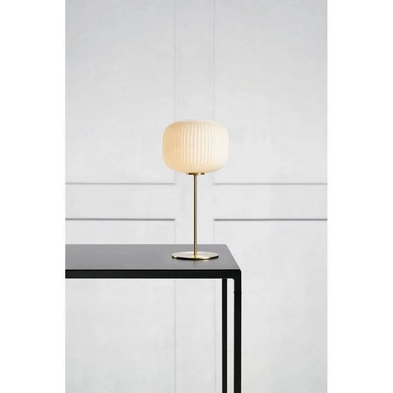 Sober Tischlampe Messing/Weiß 50 cm von Markslöjd – Produktfoto