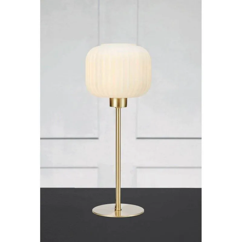 Sober Taffellamp Small Brushed Brass/White by Markslöjd – product photo