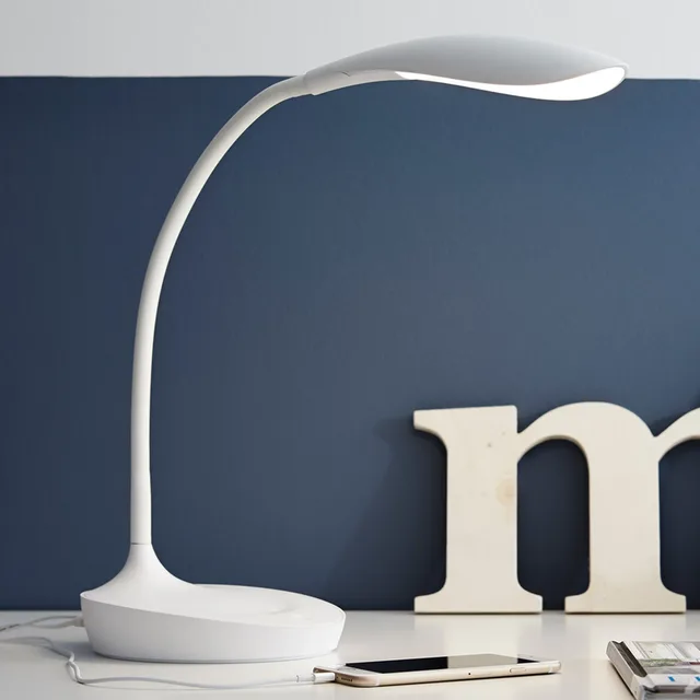 Swan LED Tafellamp w/USB White
