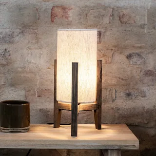Eruca 1 Tischleuchte H34 Walnut/Beige von Markslöjd in Braun, Beige – Produktfoto 3 von 3