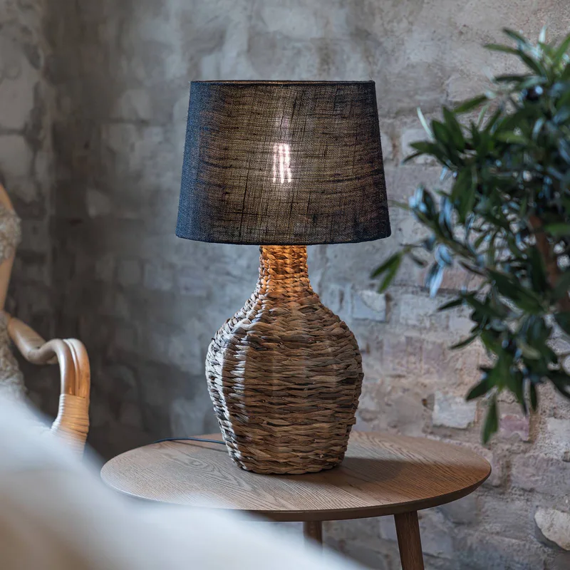 Paglia 1 Tischleuchte Black/Natural von Markslöjd in Natur, Schwarz – Produktfoto 2 von 4
