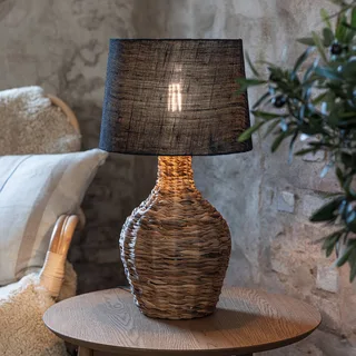 Paglia 1 Tischleuchte Black/Natural von Markslöjd in Natur, Schwarz – Produktfoto 1 von 4