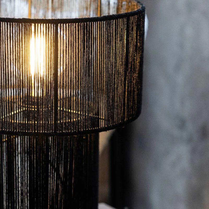 Tafellamp Soga, jute, hoogte 40 cm van Markslöjd in Zwart – productfoto 3 van 3