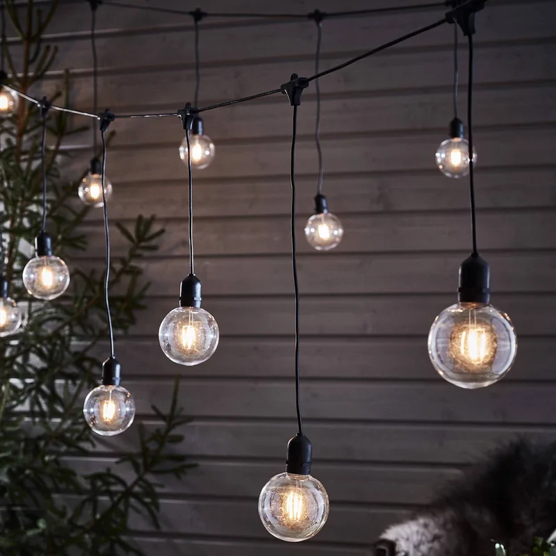 Tuin 24 LED lichtketting Deco Extra, uitbreiding van Markslöjd in Zwart, Helder – productfoto