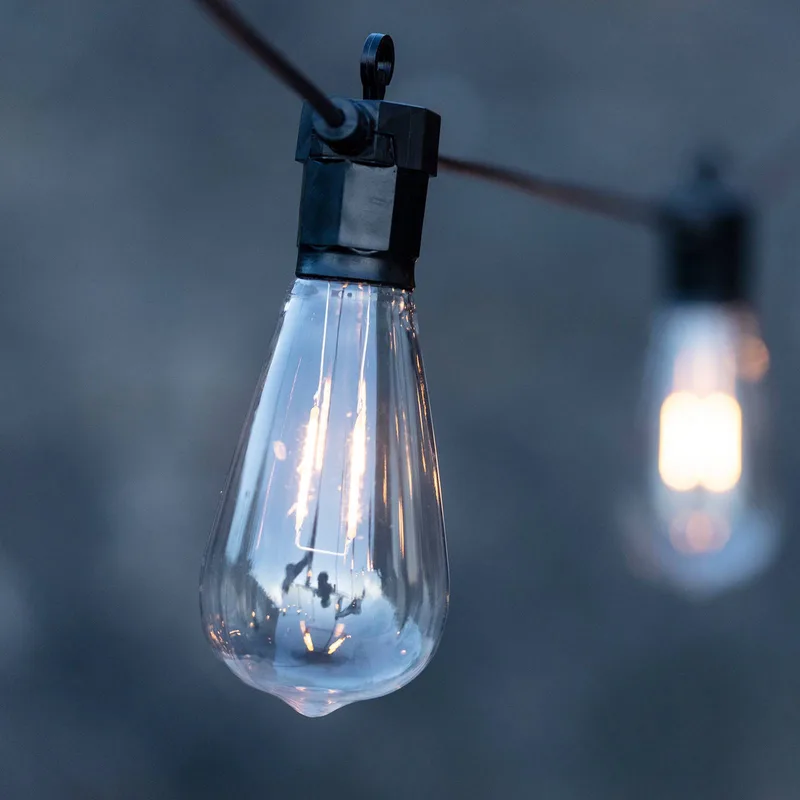Tuin 24 LED lichtkettingen Peer 10-lamps ST64 de Markslöjd en Noir, Helder – photo produit