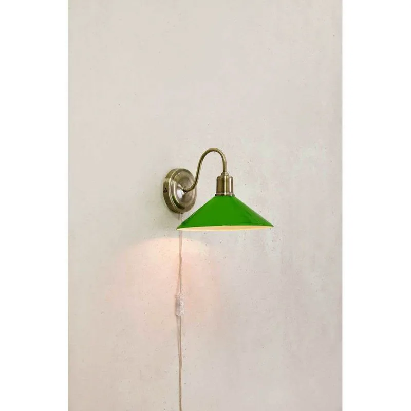 Vela Wandlamp Antique Brass/Green fra Markslöjd – produktbillede