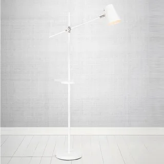 Lampadaire Linear avec station de charge USB de Markslöjd en Blanc – photo produit 2 sur 3