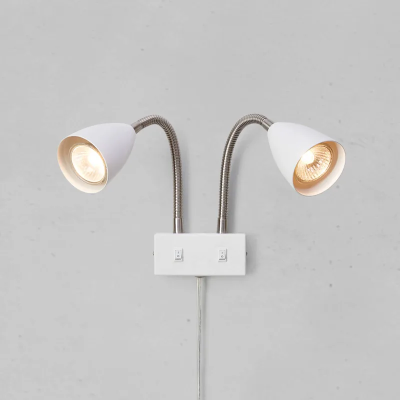 wandlamp Ciro, metaal, stekker, GU10 fra Markslöjd i Hvid – produktbillede