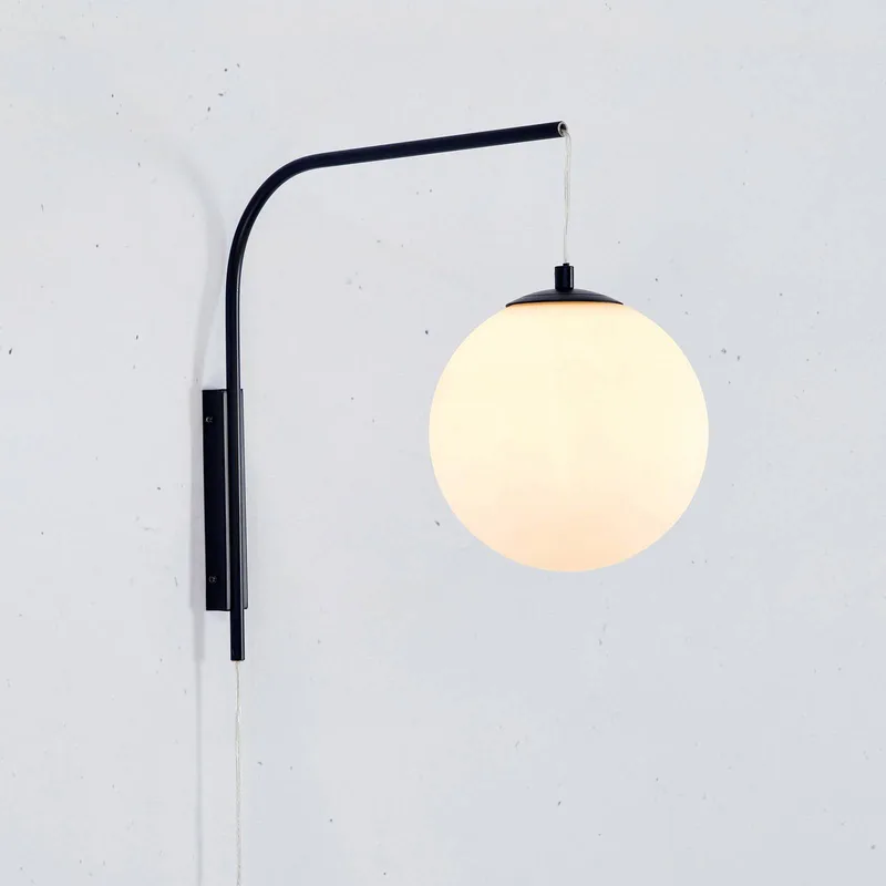 Wandlamp Dione, hoogte 40 cm Stekker fra Markslöjd i Sort, Hvid – produktbillede 2 af 2