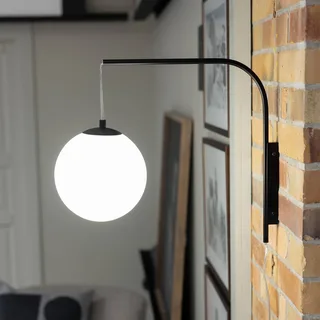 Wandlamp Dione, hoogte 40 cm Stekker fra Markslöjd i Sort, Hvid – produktbillede 1 af 2