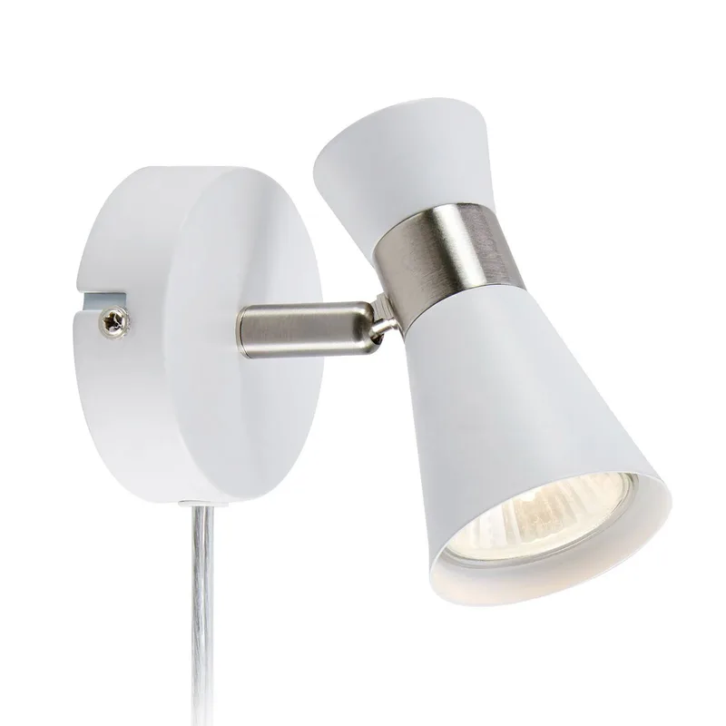 Wandlamp folie, draaibare spot wit/staal fra Markslöjd i Hvid, Staal – produktbillede