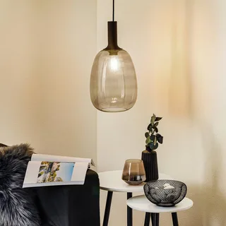 Alton 23-hanglamp-E27-smoke glas/zwart fra Nordlux i Sort – produktbillede 3 af 5