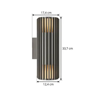 Aludra-wandlamp-seaside-up & down-2xE27-antraciet van Nordlux in Antraciet – productfoto 3 van 3