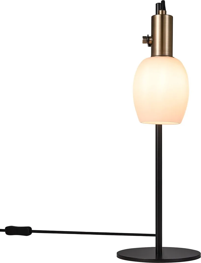 Arild-tafellamp-E14-opaal glas/zwart von Nordlux in Schwarz – Produktfoto